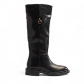 Europeon Union Women Black Leather Boot #3459